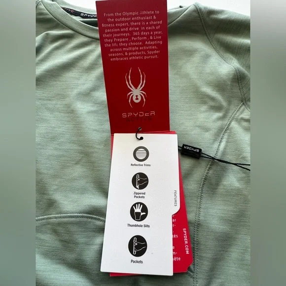 Spyder Active Women’s Athletic Running Top Green Size M - Picture 5 of 6